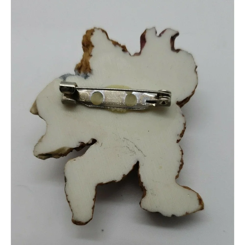 Vintage Boyds Bears Angel bear w/‎ lily flower brooch pin